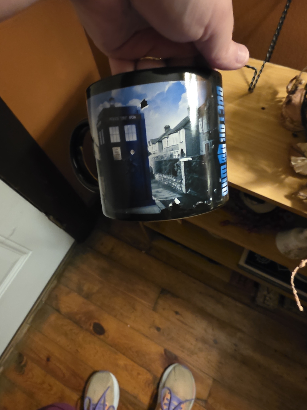 Black Doctor Who TARDIS Photo Mug